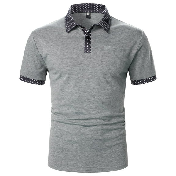 Sngxgn Men's Polo Shirt, Soft Polo Shirt, Short Polo Shirt(Grey,XL)