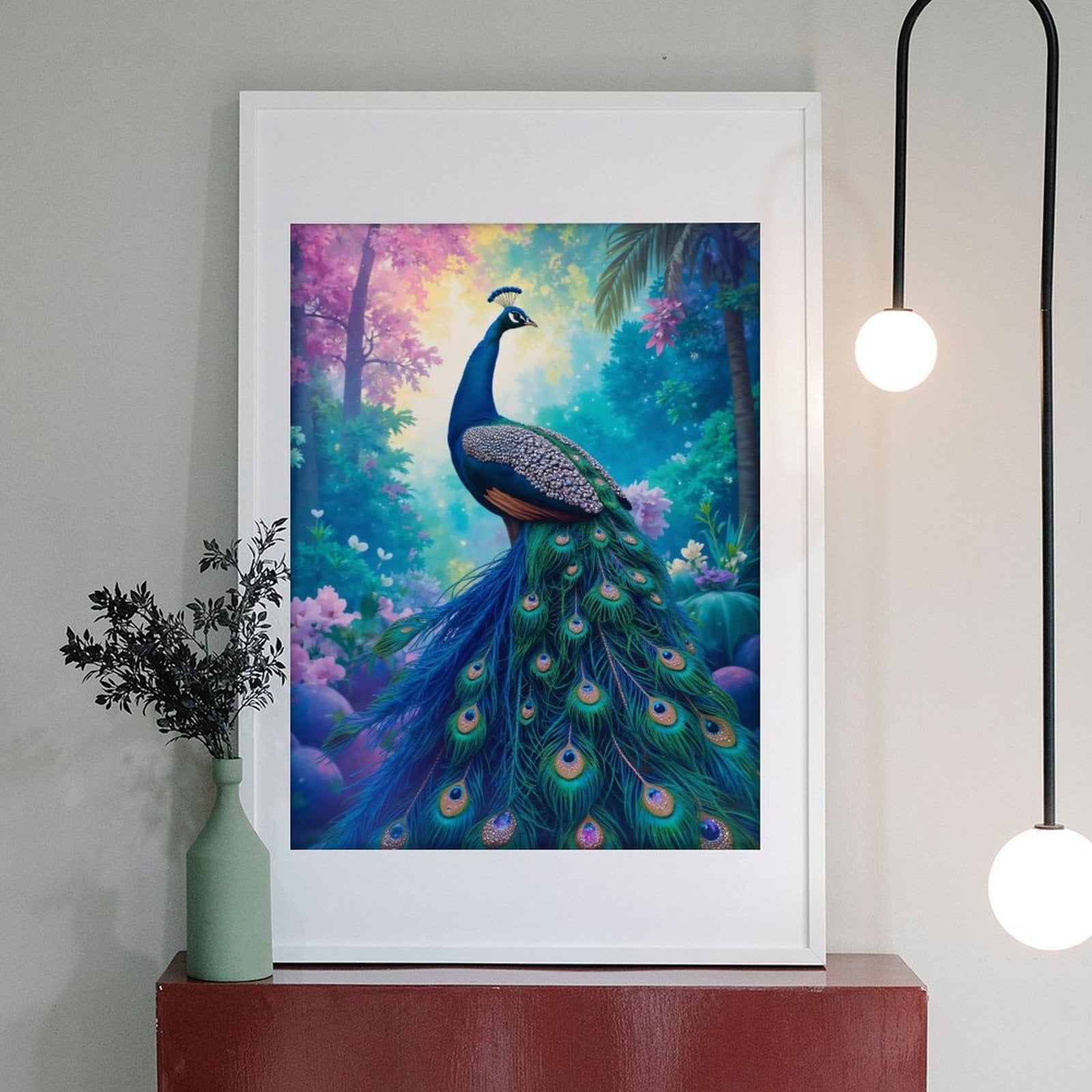 Diamond Art Kits for Adults - 5d Peacock Forest Colorful Scene Diamond Painting for Adults, Diamond Art for Adults Beginners, Diamond Painting Kits for Adults for Home Wall Decor