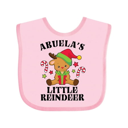 

Inktastic Christmas Abuela s Little Reindeer with Candy Canes Gift Baby Boy or Baby Girl Bib