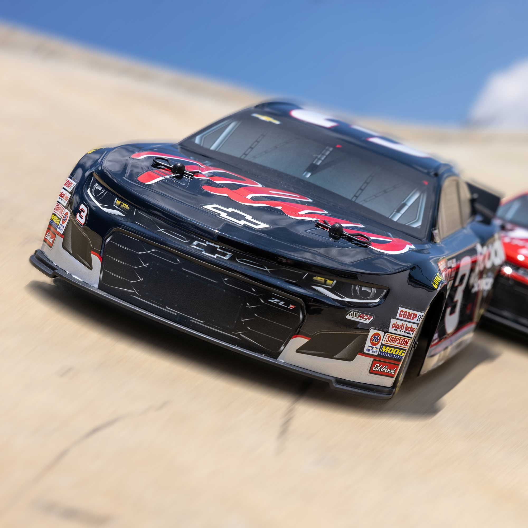 Losi 1/12 NASCAR RC Race Car RCR No. 3 GM Goodwrench Chevrolet ZL1 2S AWD RTR Brushed On-Road Battery & Charger Included Black LOSF1122503