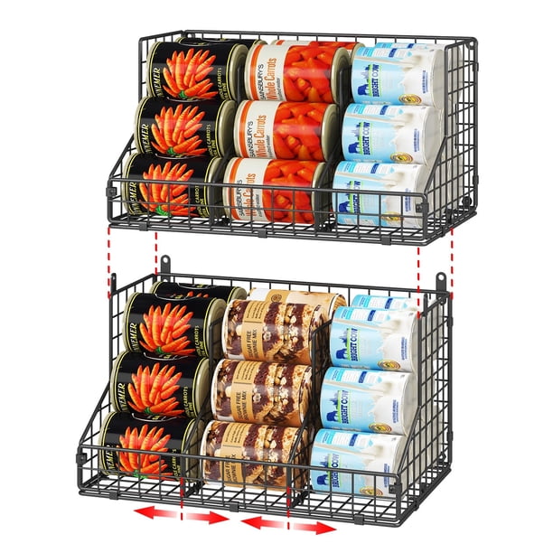 Organizador de latas JKSmart, paquete de 2 unidades, apilables para almacenamiento en despensa