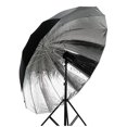 thumbnail image 1 of Fotodiox Umbrella-65in-Blk-Slv 65 in. Pro 16-Rib Parabolic Umbrella, Black & Silver, 1 of 1