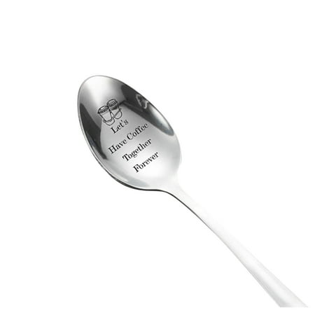 

Flash Sale Fieroe Tableware Engraved Spoon Best Present for Husband Madam Family and Friends Tableware Printing Stainless Steel Spoon Clearance 1Pc Soup Spoon Multi-Color Tableware
