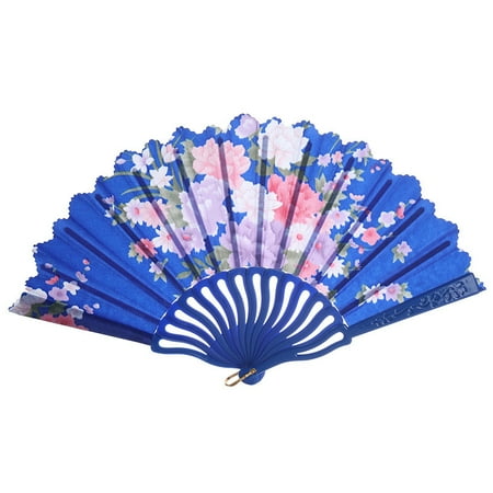 

Hand Held Folding Fans Chinese Style Printing Plastic Colored Rod Fan for Wedding Supplies New pinshui