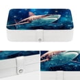 thumbnail image 4 of Shark Pu Leather Decorative Box with Removable Compartment, Portable Bracelet Holder, Necklace Organizer, and Storage Box, 4 of 6