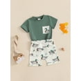 thumbnail image 5 of BemeyourBBs Toddler Baby Boy Girl Duck Outfit Short Sleeve Mallard Duck Goose T-shirt With Shorts Set Pockets Cute Infant Summer Clothes, 5 of 9