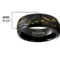 thumbnail image 3 of Metal Masters Mens Tungsten Wedding Band Star Dust Black Engagement Ring Metal Shavings 8mm, 3 of 5