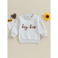 thumbnail image 2 of Cenuakty Baby Boys Sweatshirts Long Sleeve Crew Neck Letter Embroidery Pullovers Toddler Fall Tops, 2 of 9