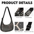 thumbnail image 4 of Yellow Bee Cartoon Crescent Crossbody Bag for Women Mens, Cute Honeybee Print Pattern Shoulder Bag, Honeycomb Design with Adjustable Strap, 4 of 5