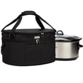 thumbnail image 1 of Bolsa para olla de cocción lenta HOMEST para olla de cocción lenta de 6 a 8 cuartos, bolsa de viaje aislante con forro fácil de limpiar, estuche de transporte con compartimento superior con cremallera, 1 of 5