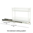 thumbnail image 3 of Household Essentials Glidez Multipurpose Paint-Finished Steel Pull-Out Storage Organizer with Plastic Liners for Under Cabinet - 2-Tier Design - Fits Standard Size Cabinet or Shelf, White, 3 of 13