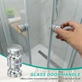 thumbnail image 4 of Uxcell Glass Shower Door Handle, Aluminum Alloy Back-to-Back Shower Door Knob for Bathroom Silver, 4 of 7