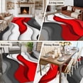 thumbnail image 5 of Red Black Ombre Area Rug 5x8 FT, Non Slip Bedroom Throw Carpet, Modern Abstract Aesthetics Geometric Moire Washable Soft Floor Carpet Non-Shedding Rug for Living Room Nursery Dorm Office, 5 of 9