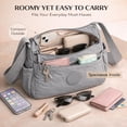 thumbnail image 3 of Solid Color Fashionable Multi-pocket Zipper Crossbody Bag, Women’s Roomy Everyday Handbag for Daily Use, 3 of 8