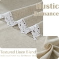 thumbnail image 4 of Curtainking Linen Curtains Taupe Curtains with Lace Trim for Living Room 84 Inch Long Rustic Farmhouse Curtains Rod Pocket Light Filtering Drapes Bedroom Window Curtain 2 Panels, 4 of 8
