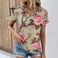 thumbnail image 2 of Summer Tops For Women 2025 Summer Tops For Women 2025 Plus Size CottonVneck Tshirts Shirts For Women Extra LongBlouses For Women Plus Size DressyT Shirts For Women V Neck Retro, 2 of 4