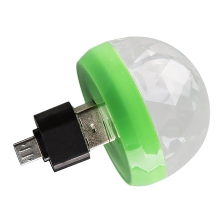 UNOMOR small disco balls led party lights plastic green for children room users of usb powered devices 1Pack