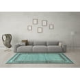 thumbnail image 3 of Ahgly Company Indoor Square Persian Light Blue Traditional Area Rugs, 8' Square, 3 of 4