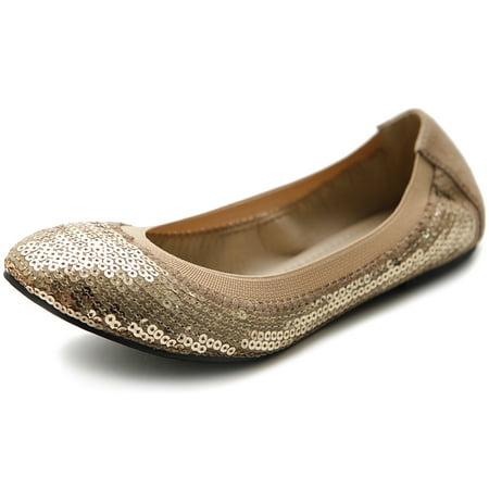 

Ollio Women s Shoes Ballet Spangle Comfort Flats ZM1057