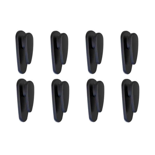 8Pcs Car Small Hooks Self-Adhesive Hooks Instrument Desk Car Hanger Practical Hooks Black