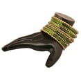 thumbnail image 3 of Sunsoul Henna Green Alloy Bracelets, Antique Gold Tone, Set of 18, Diameter 2.38 Inches, 3 of 5