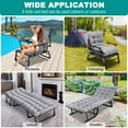 thumbnail image 3 of MOPHOTO Patio Lounge Chairs,Portable Folding Lounge Chair, Patio Chaise Lounges,Adults Reclining Folding Chaise with Pillow,Camping Cot for Camping, Pool, Beach, Patio, 3 of 8