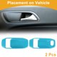 thumbnail image 3 of Cubierta de Tazón de Mango de Puerta Interior para Jeep Wrangler Gladiator JT 2DR 2018-2024 Marco de Decoración de Mango de Puerta Interior Azul Claro ABS 2 Pcs, 3 of 6