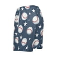 thumbnail image 5 of Men’s Sleep Shorts Relaxed Fit Lounge Pants with Pockets Mens Pajama Loungewear Home Wear Comfort Baseball Stars Pattern X-Large, 5 of 7