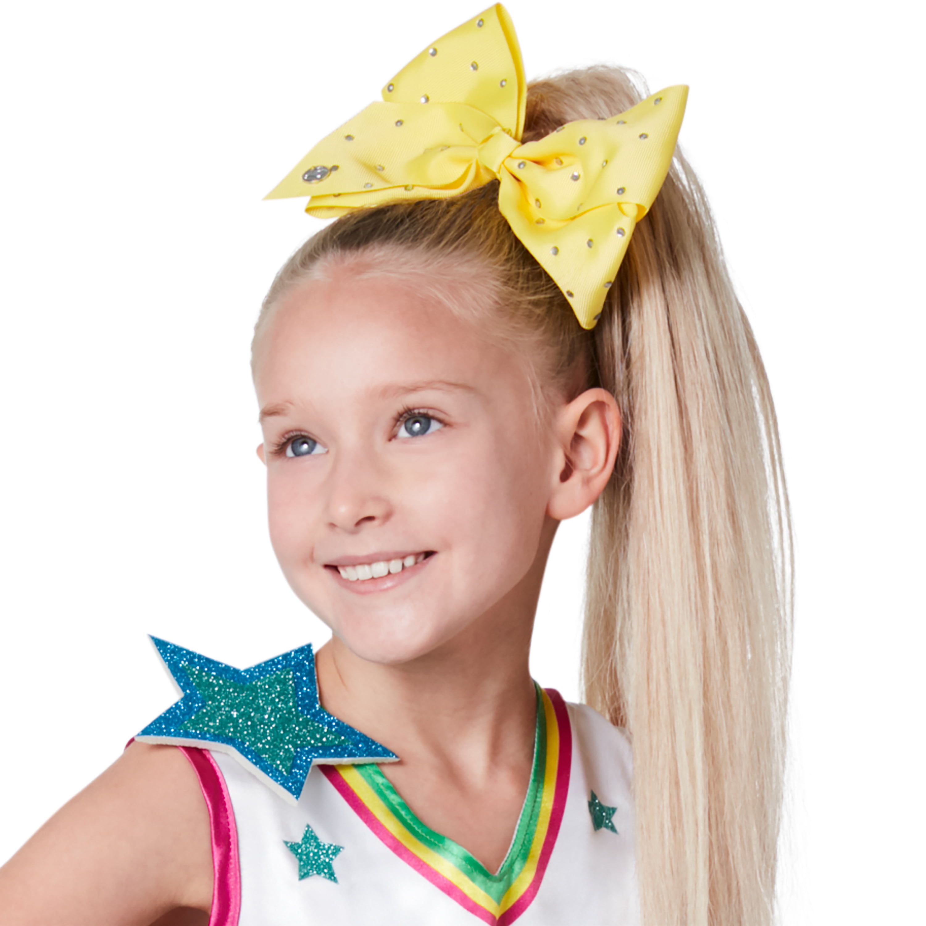 Girls Officially Licensed Nickelodeon Jojo Siwa Emoji Dress Halloween Costume M, White, Pink and Light Blue