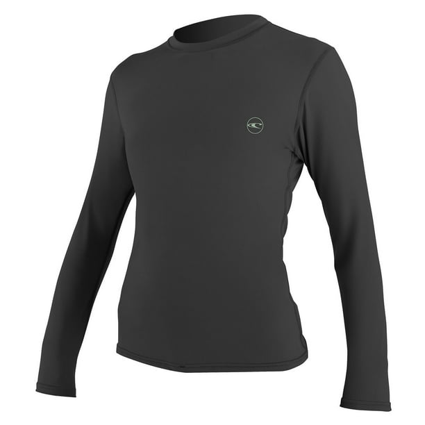 O'Neill Women's Basic 30+ Long Sleeve Sun Shirt, Black, S