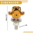 thumbnail image 4 of Tapa de tornillos de matrícula M6 universal para motocicleta Unique Bargains de 38 mm, kit de tornos de matrícula antirrobo de aleación de aluminio naranja, 4 piezas, 4 of 6