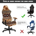 thumbnail image 5 of TSOVTHRID Aztec Tribal Paint Splatter Print Gaming Chair Cover with Armrest Cover Stretch Computer Chair Slipcovers with 2 PCS Armrest Covers Universal Chair Seat Protector with Elastic Bottom, 5 of 7