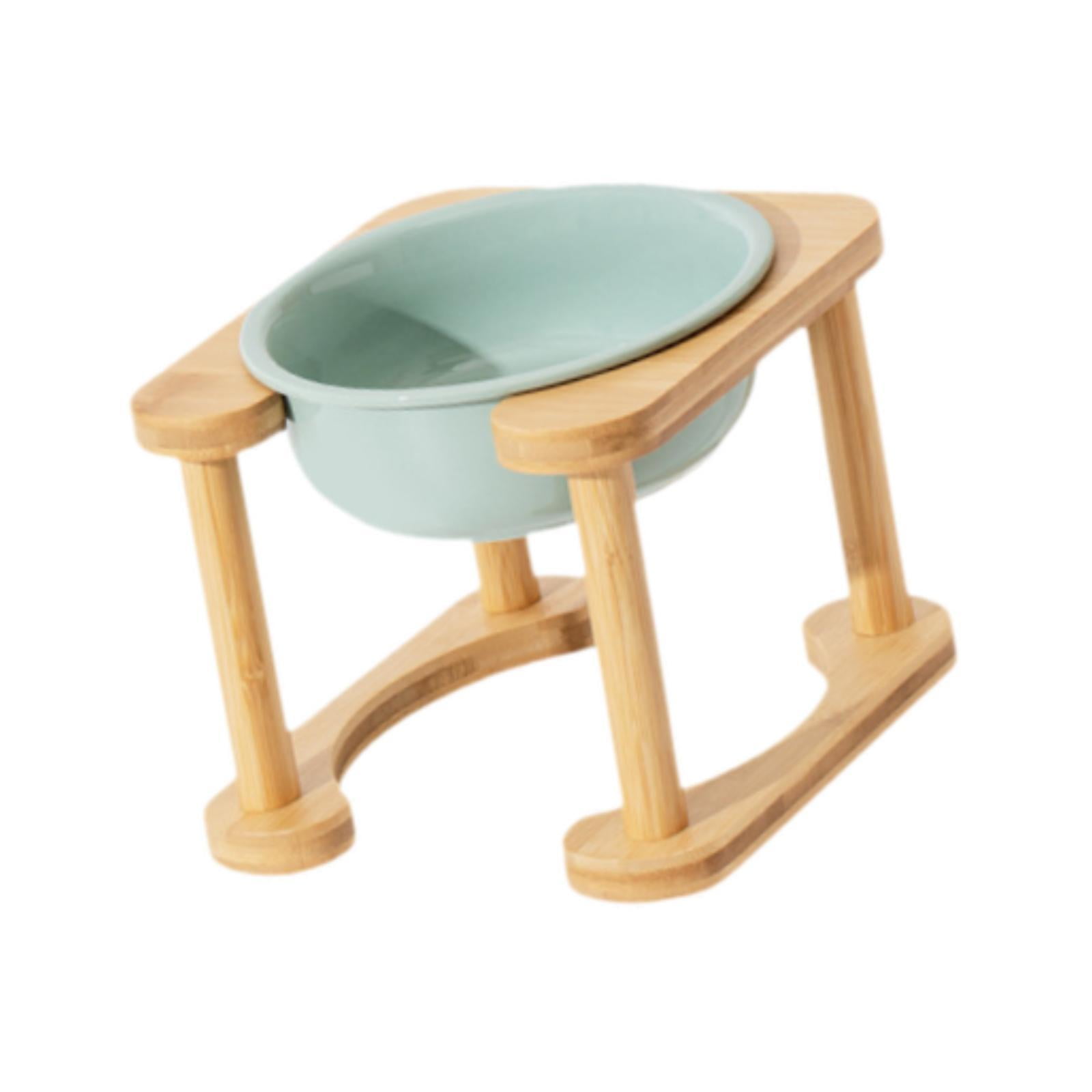 TOOYFUL Raised Dogs Bowl Pet Feeding Bowl Less Vomiting Snack Bowl Non Slip Cat Dish Feeder Feeding Bowl for Indoor Cats Puppy Kitten Green
