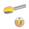 thumbnail image 2 of MYG Long Blade Round Nose Wood Router Bit Long Reach Core Box Cutter 6.35mm Shank, 2 of 7