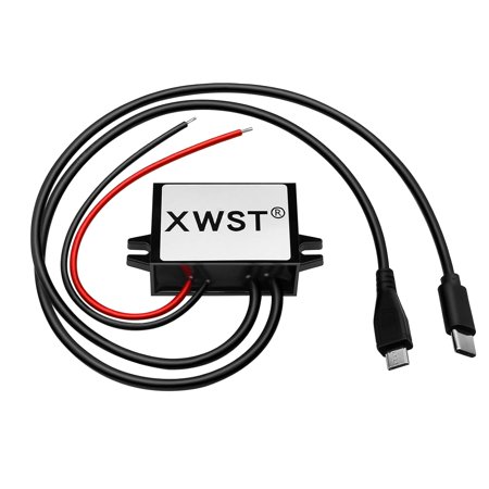 DC DC 8-85V to 5V USB converter 12V 24V 36V 48V 60V 72V to 5V 3A 15W with Type C and USB output power Adapter converter Voltage Buck Regulator,Step-down Module,Waterproof Transformer