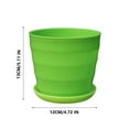 thumbnail image 3 of Colorful Plastic Flower Pot for Plants, Decorative Planter with Drainage Holes, Modern Home, Office, Balcony, or Garden Decor, Includes Matching Saucer, 3 of 6