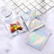 thumbnail image 5 of Paquete de 200 bolsas herméticas reutilizables de papel de aluminio con cremallera, 4 tamaños, bolsas reutilizables de Mylar coloridas para dulces y nueces, 5 of 5