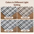 thumbnail image 7 of Design&I 6'x9' Washable Area Rug Sleek Flatweave Pet Friendly Plaid Tartan Checkered Dense Motif Layout Layered Front for Queen Size Bedroom, Under Bed, 7 of 7