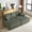 Green, variant on 84Inch Corduroy 3-Seater Sofa with 3 Back Pillows ,2 Toss Pillows , 2 Ottoman ,2Storage Spaces and Cup-Holding Grooves Comfy Sofa- Deep Seat Couch for Living Room (Green)
