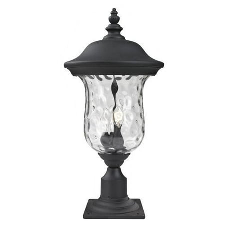 Z-Lite 533PHB-533PM Armstrong 3 Light Outdoor Pier Mount Light with Clear Water