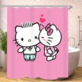 Hello Kitty Bathroom Sanrio Accessories Shower Curtain 4 Piece Set Mats ...