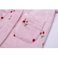 thumbnail image 6 of Kids Hooded Fleece Robe for Girls Soft Plush Bathrobe Warm Flannel Sleepwear with Belt Pockets Cute Cozy Housecoat for Toddler and Big Girls, 6 of 8