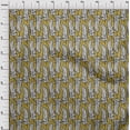 thumbnail image 4 of oneOone Rayon Yellow Fabric African Craft Projects Decor Fabric Printed By The Yard 56 Inch Wide, 4 of 4