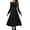 Black, variant on Women's Maxi Dress Round Neck Long Sleeve Solid Color Casual Dress with Ribbed Trim and Fringe Detail, Boho Chic Fall Dress for Women,2XL