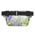 thumbnail image 3 of Fotbe Purple Butterfly On Wild Cangurera Cuadrada con Estampado de Doble Capa, Bolsa de Cintura Ajustable Mini para Hombres y Mujeres, 3 of 9