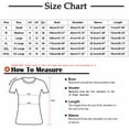 thumbnail image 3 of ICHUANYI Clearance Womens Summer Printed Patchwork Buttons Short Sleeve Rround-Neck Casual Blouse Tunic Tops(Light Blue, L) ICHUANYI WER2023081504309, 3 of 5