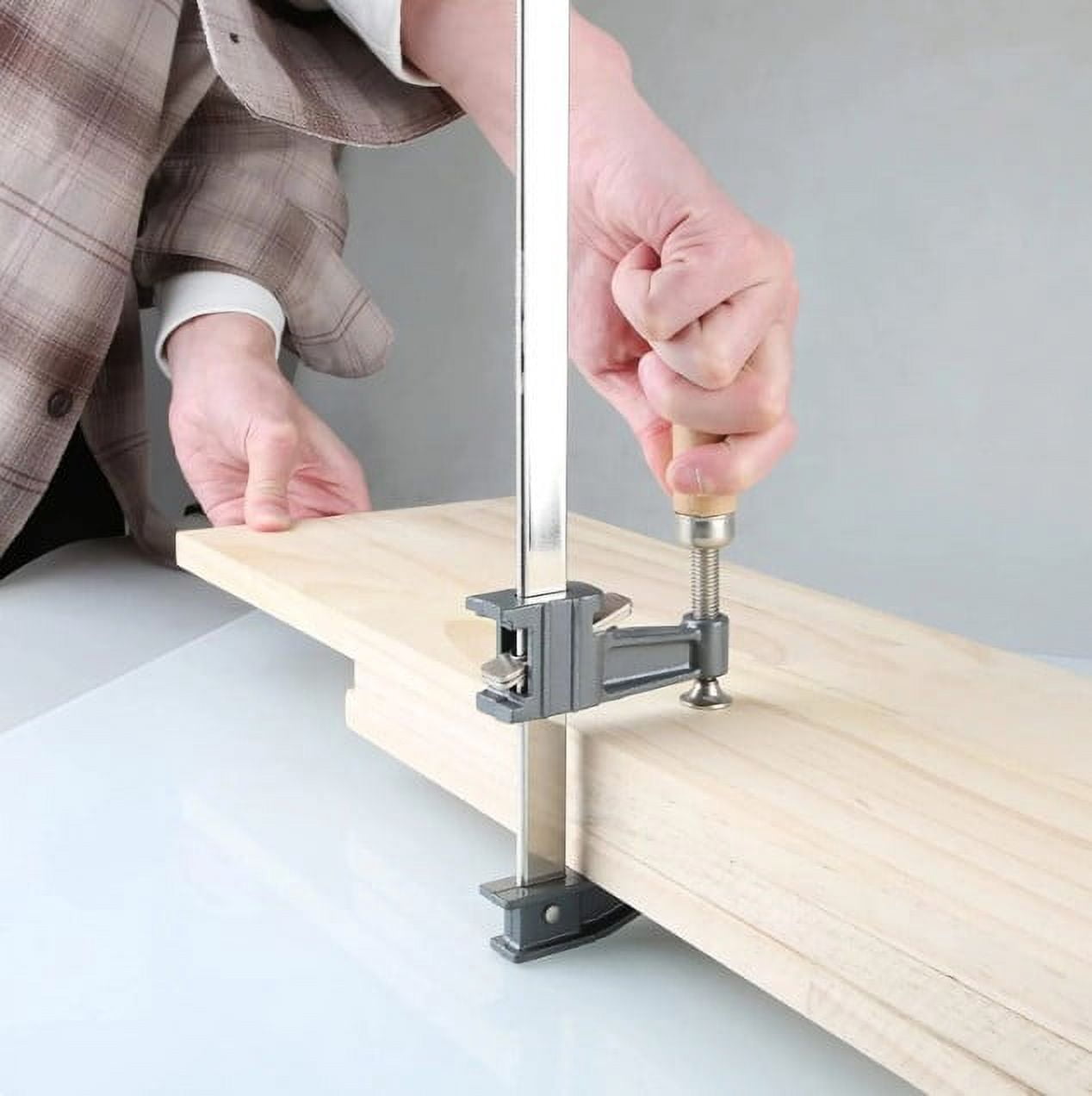 Set of 2 - 30" Steel Bar Clamp with Metal Ratcheting System and Quick Release Suitable for a Wide Range of Woodworking and Metalworking