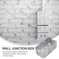 thumbnail image 4 of Caja de conexiones oculta de chapa de hierro galvanizado para proyectos eléctricos, caja de conexiones externa de metal, 3 piezas, 4 of 6