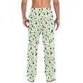 thumbnail image 4 of FORMRS Mens Pajama Pants with Pockets Cotton Sleepwear Lounge Bottoms Sizes S-2XL, Green Triangles Pattern, 4 of 7