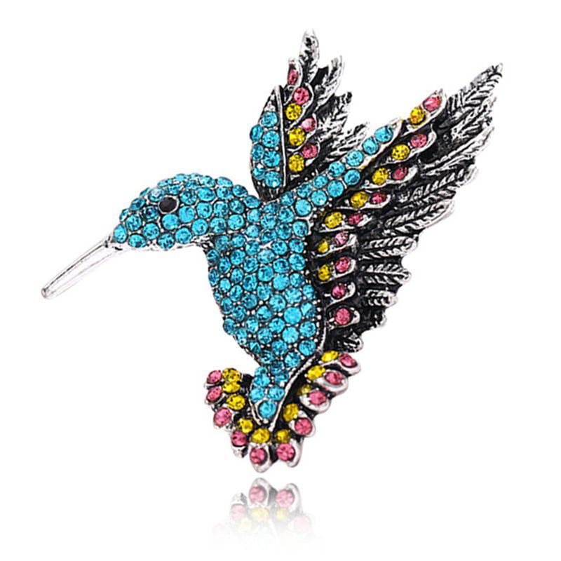 Rhinestone Bird Brooches Fashion Animal Broach Party Pins For Women Jewelry Gift